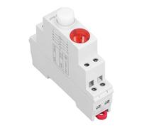 Indicatore LED 230V CA/CC Montaggio su Guida DIN Segnale Trasparente Pulsante JP9 per Contattore Avviamento Magnetico Controllo Elettrico Officina