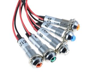 Indicatore LED Precablaggi 8Mm 12V Per Pannello Auto