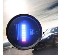 Indicatore livello carburante, display LED 52 mm 12 V per automobili, motocicli, barche, camion, con indicatori LED multicolori, luce solare, LED blu visibile e circuito con