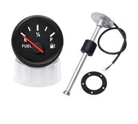 Indicatore livello carburante retroilluminazione rossa 0~190 Ohm + sensore for indicatore moto barca auto gamma EF 12-24 v Anti-vibrazione(Gague With 500MM Sensor)