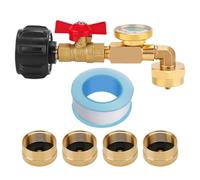 Indicatore Livello Serbatoio Gas Propano - Connettore per Contatore Gas,Connettore Manometro per Gonfiaggio,per Grigliate all'Aperto Fornello da Esterno Camper Campeggio Giardino Barbecue e Casa