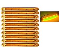 Indicatore luminoso, 10 LED Luci laterali per camion 12 Indicatori di direzione laterali SMD Luci di posizione 24V Luci di posizione per auto (Giallo)