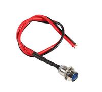 Indicatore luminoso a LED, 4 pezzi 12v 8mm auto LED pannello pilota spia spia spia per auto furgone(Blu)