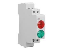Indicatore Luminoso a LED Lampada di Segnalazione su Guida DIN Lampada di Indicazione del Segnale a Doppia Luce Rossa Verde per Scatola di Distribuzione Tornio CNC AC DC