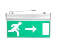 Indicatore luminoso di emergenza multiuso, 110-240 V Segnale di emergenza Lampada LED acrilica Doppia faccia destra Uscita Sigh Indicatore luminoso di evacuazione