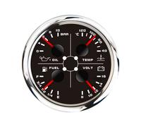 Indicatore multifunzione 4 in 1 da 85 mm con livello, temperatura dell'acqua, voltmetro dell'olio da 0-190 ohm/240-33 ohm B