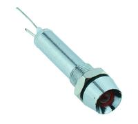 Indicatore Pannello LED Verde 6mm Da Incasso Metallo 12V
