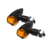 Indicatore PB2 Nero, Vetro Arancione, LED, per Harley-Davidson Con E