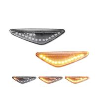 Indicatore Per BMW X3 F25 X5 E70 X6 E71 E72 Paraurti Anteriore Indicatore Laterale Luminosi Sequenziale Ambra LED Direzione Lampeggiante Direzione(Clear Lens Amber)