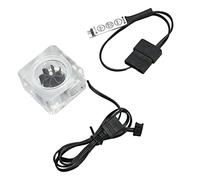 Indicatore per misuratore di flusso d'acqua per PC, misuratore di flusso per raffreddamento ad acqua con 8 pale e filettatura G1/4, monitor visivo della velocità di rotazione per s