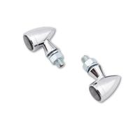 HIGHSIDER smart Sixteen Bullet LED Fanale Posteriore/Indicatore Cromato/Fumo 3in1, Omologato E (Coppia), nero