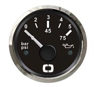 Indicatore pressione olio 0/5 bar nero/lucida - 1 PZ Osculati - 27.321.10