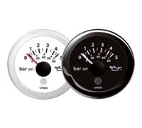 Indicatore Pressione Olio Motore per Barca 5 BAR / 80 PSI, 10 - 184 Ohm 12/24v