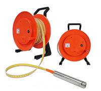 Indicatore Profondità Acqua Pozzo, Livellatore Portatile Per Pozzi Profondi, Tipo Rotella Meta-llica Con Display Picco E Spia Luminosa, Per Misurazione Sondaggi E Serbatoi, Da 10M-300M(200M)