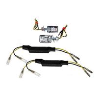 Indicatore Set LED Mini Mattone Nero Omologati 2 Resistenze Per Ajp Aprilia BMW