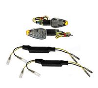 Indicatore Set LED Sparkle Nero 20 MM Omologati + 2 Resistenze per Aprilia BMW
