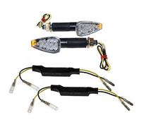 Indicatore Set LED Sparkle Nero 40 MM Omologati + 2 Resistenze per KTM Suzuki