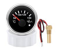 Indicatore temperatura olio for auto da 2" 52mm con luce rossa di avvertimento, misuratore temperatura olio 50~150 ℃ + sensore 1/8NPT M14X1.5 DC12V 24V Display multicolore(BS 1-8NPT)