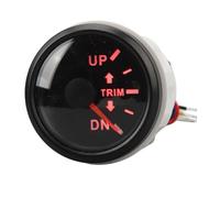 Indicatore Trim Barca 52MM Acciaio Inossidabile DC9 32V UP DN Quadrante con Cornice Nera Retroilluminazione Colorata Resistente Acqua
