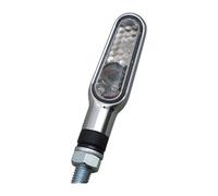 Indicatori D-Light Cromo, Lente Tinta, Per Harley-Davidson Con Marchio E