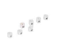 Indicatori di dimensioni for ganci 500 pezzi cifre bianchi Etichette in plastica for clip for cubi organizzativi for appendiabiti(32)