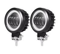 Indicatori di direzione Coppia Fari Angel Eye LED Ausiliari Rotondi Da 4 Pollici Moto DC9-30V Luci A LED Abbaglianti/anabbaglianti Indicatori Direzione DRL Faretti Bianchi Indicatori Specchio Lateral