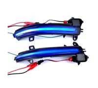Indicatori Di Direzione Dinamici Nello Specchietto Per BMW Serie 1 2 3 4 X1 Per F20/30/34/36/87/84 I3 Dynamic Black LED Indicatori Direzione Specchietto Retrovisore Sequenziale(Blue yellow light)