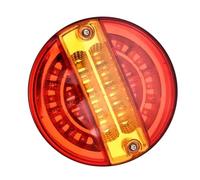 Indicatori di direzione Fanale Posteriore LED Rotondo Da 5,6 Pollici Indicatore Direzione Posteriore Rimorchio RV Roulotte Camper Furgone Camion Trattore indicatori di direzione dinamici(Red Yellow)