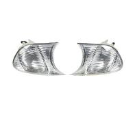 Indicatori di Direzione, Luci D'angolo Anteriori per Auto Sinistra Destra Lenti Trasparenti Indicatori di Direzione Sostituzione per Serie 3 E46 Coupe 1998-2001(Bianco 63126904307 63126904308)
