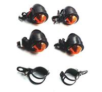 Indicatori di Direzione per Luce di Marcia + Morsetti Forcella per Cruiser Old School Bobber Cafe Racer Vintage retrò