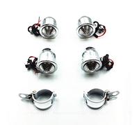 Indicatori di Direzione per Luce Spia + Morsetti Forcella Cruiser Old School Bobber Cafe Racer Vintage Retro Clubman Rat Bike