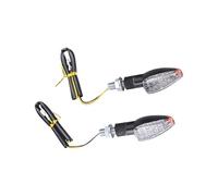 Indicatori di direzione per moto 2 pezzi di svolta universale per moto per segnali lunghi e corti per indicatori direzione lampeggianti accessori colore ambra(Transparent)