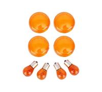 indicatori di direzione per moto 4PCS per Moto Indicatore di direzione per la Luce Segnale Copriobiettivo Per Harley Per Sportster 883 1200 Per Touring Per Road King per Dyna Per Softail(Giallo)