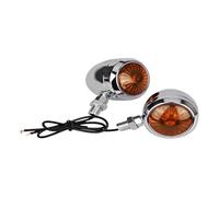 Indicatori Di Direzione Per Motociclette Luci Di Direzione 1 Coppia 12V Nero Ambra Metallo Plastica Lampadine Lampeggianti Motocicletta Luce Segnalazione(2pcs Black)