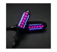 Indicatori Di Direzione Per Motociclette Per AK550 Per MSX125 Per VFR800 Indicatori Direzione Interruttori Universali Plastica ABS Indicatore Luminoso Lampeggiante 12 V Moto(Blu)