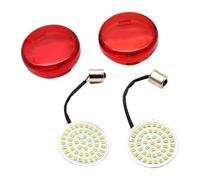 Indicatori Di Direzione Per Motociclette Per Road King Per Ultra Glide Per Turn Indicatori Direzione Luce Anteriore Posteriore Moto 1156 1157 Con Lente(Yellow W Red Lens)