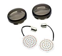 Indicatori Di Direzione Per Motociclette Per Road King Per Ultra Glide Per Turn Indicatori Direzione Luce Anteriore Posteriore Moto 1156 1157 Con Lente(Red W Gray Lens)