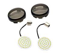 Indicatori Di Direzione Per Motociclette Per Road King Per Ultra Glide Per Turn Indicatori Direzione Luce Anteriore Posteriore Moto 1156 1157 Con Lente(Yellow W Gray Lens)