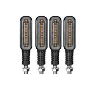 Indicatori Di Direzione Per Motociclette Universali Sinistro E Destro Da 10 Mm Lampeggiatore Luminoso Acqua Che Scorre Lampeggiatore Anteriore Posteriore(Blue,4pcs)