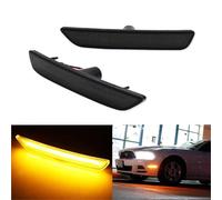 Indicatori di direzione per Mustang Base GT Shelby Gt500 Boss 302 2010 2011 2012 2013 2014 2 Pezzi Luci di Posizione Laterali paraurti Anteriore e Posteriore per Auto Bianche