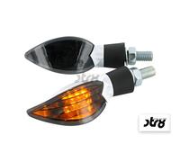 Indicatori di direzione STR8 Curve LED Black Line Bianchi con Omologazione