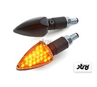 Indicatori di direzione STR8 Demon 2 LED neri con omologazione stradale