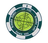 Indicatori di golf per putting green, indicatore verde di pallina da golf | Indicatore a sfera con clip per cappello Glof antiruggine in lega di zinco | Ausilio per la lettura del putt da di prec
