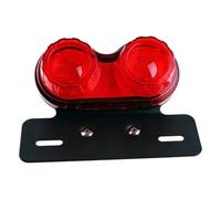 Indicatori di Moto Segnalazione Luci Fanale Posteriore Per Moto Accessori Per Moto Luce Freno Targa Porta Targa Doppia Luce Indicatore Di Direzione 12V 1 Pezzo(Red)