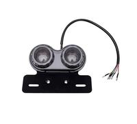 Indicatori di Moto Segnalazione Luci Fanale Posteriore Per Moto Accessori Per Moto Luce Freno Targa Porta Targa Doppia Luce Indicatore Di Direzione 12V 1 Pezzo(Black)