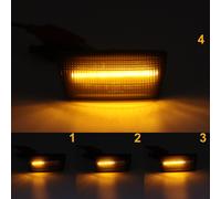 Indicatori Di Ripetizione Laterali Dinamici A LED Neri Per Vauxhall Insignia