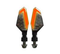 Indicatori di svolta per moto 2 pezzi per indicatori di direzione per super luminosi Luci per moto marcia diurna Installazione semplice Parti del motociclo(Red Yellow 2PCS)