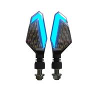 Indicatori di svolta per moto 2 pezzi per indicatori di direzione per super luminosi Luci per moto marcia diurna Installazione semplice Parti del motociclo(Blue Yellow 2PCS)