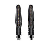 Indicatori di svolta per moto Lampada di posizione laterale a LED Lampeggiante sequenziale a flusso dinamico Turno per luce segnalazione universale per bici elettrica da per moto(Verde)