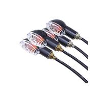 Indicatori di svolta per moto Per Suzuki Per Harley 4 per pz/lotto Per Moto Turno per la Luce di Segnale Ambra Indicatori Lampeggiante per Scooter Lampada(Black Cover Clear)